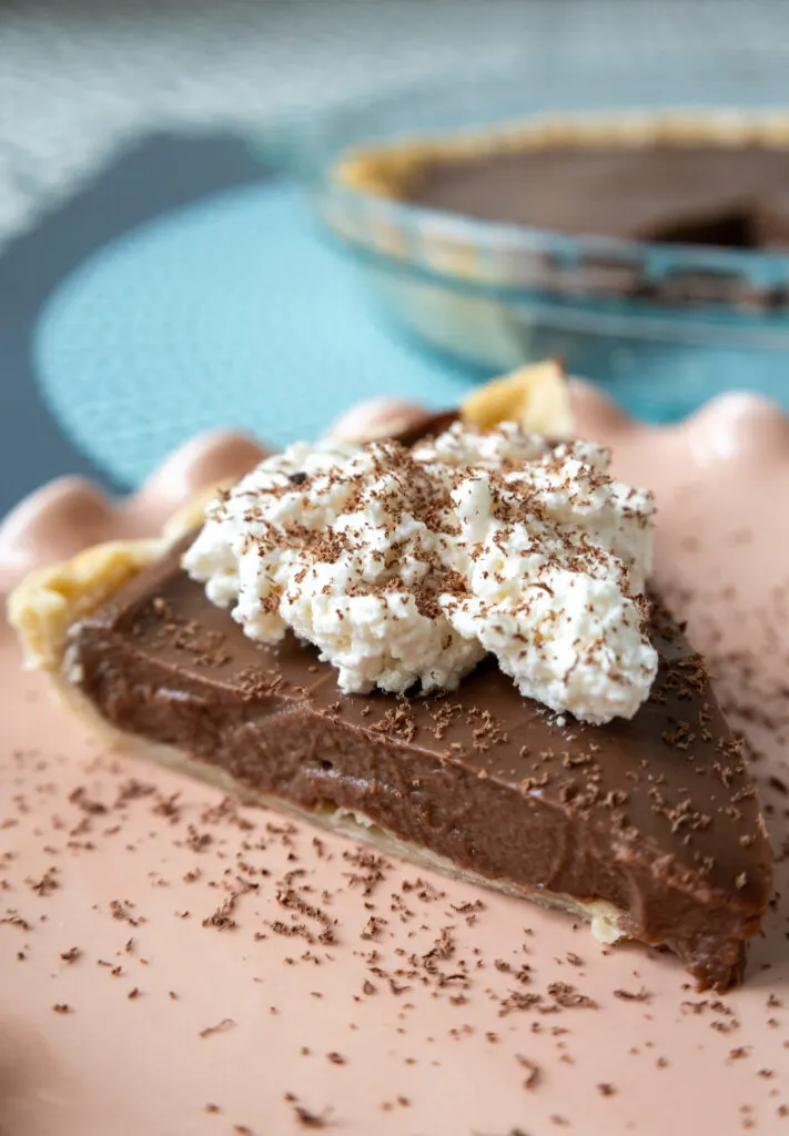 Piece of Thanksgiving Chocolate Pie